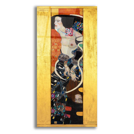 Epic Art 'Judith II' by Gustav Klimt, Acrylic Glass Wall Art