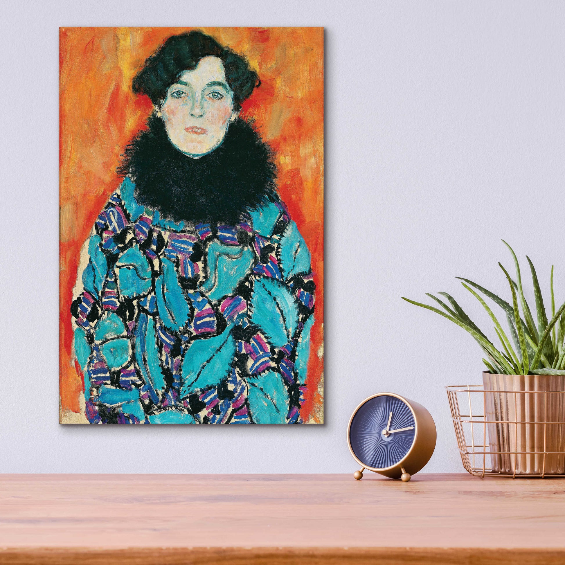 Epic Art 'Johanna Staude' by Gustav Klimt, Acrylic Glass Wall Art,12x16