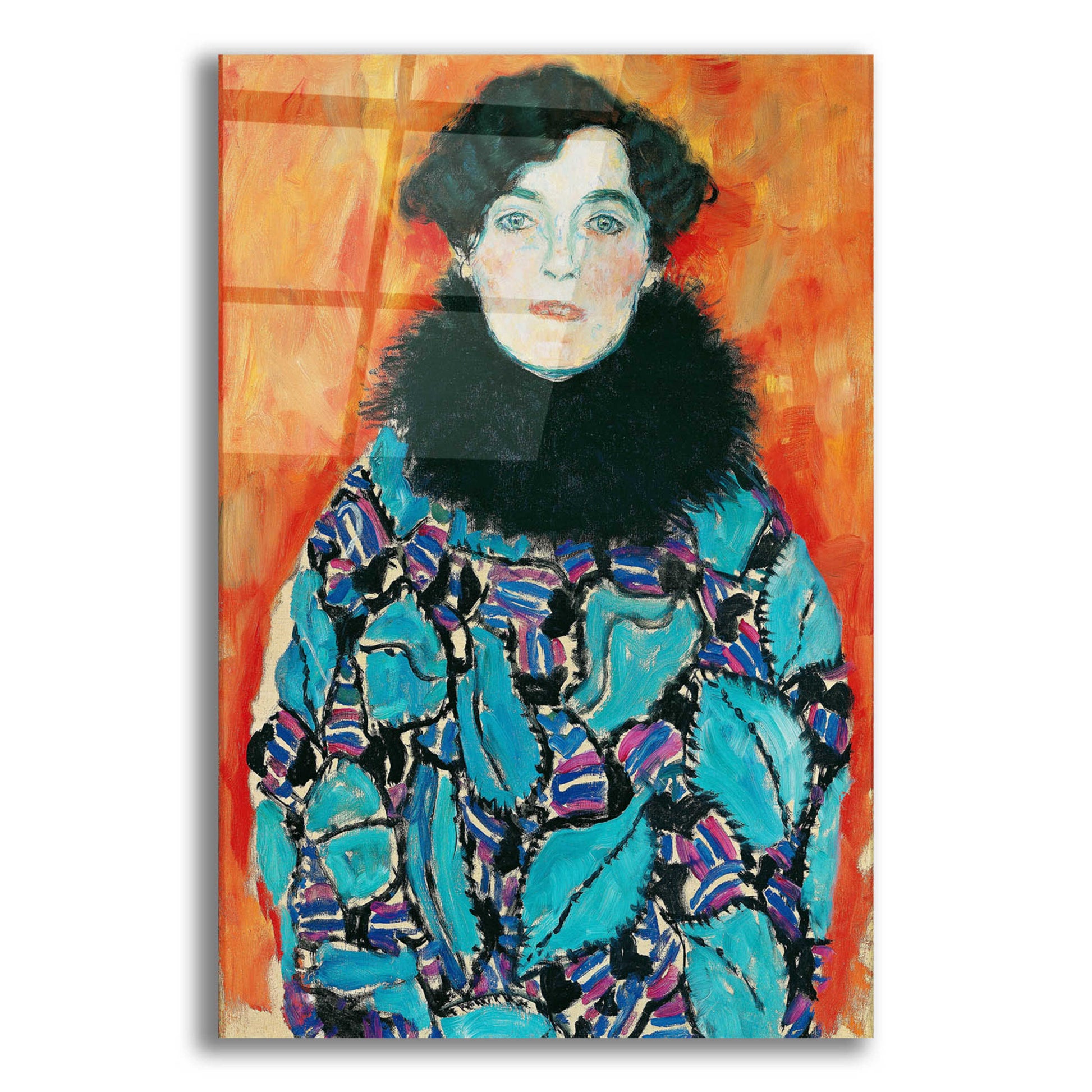 Epic Art 'Johanna Staude' by Gustav Klimt, Acrylic Glass Wall Art,12x16