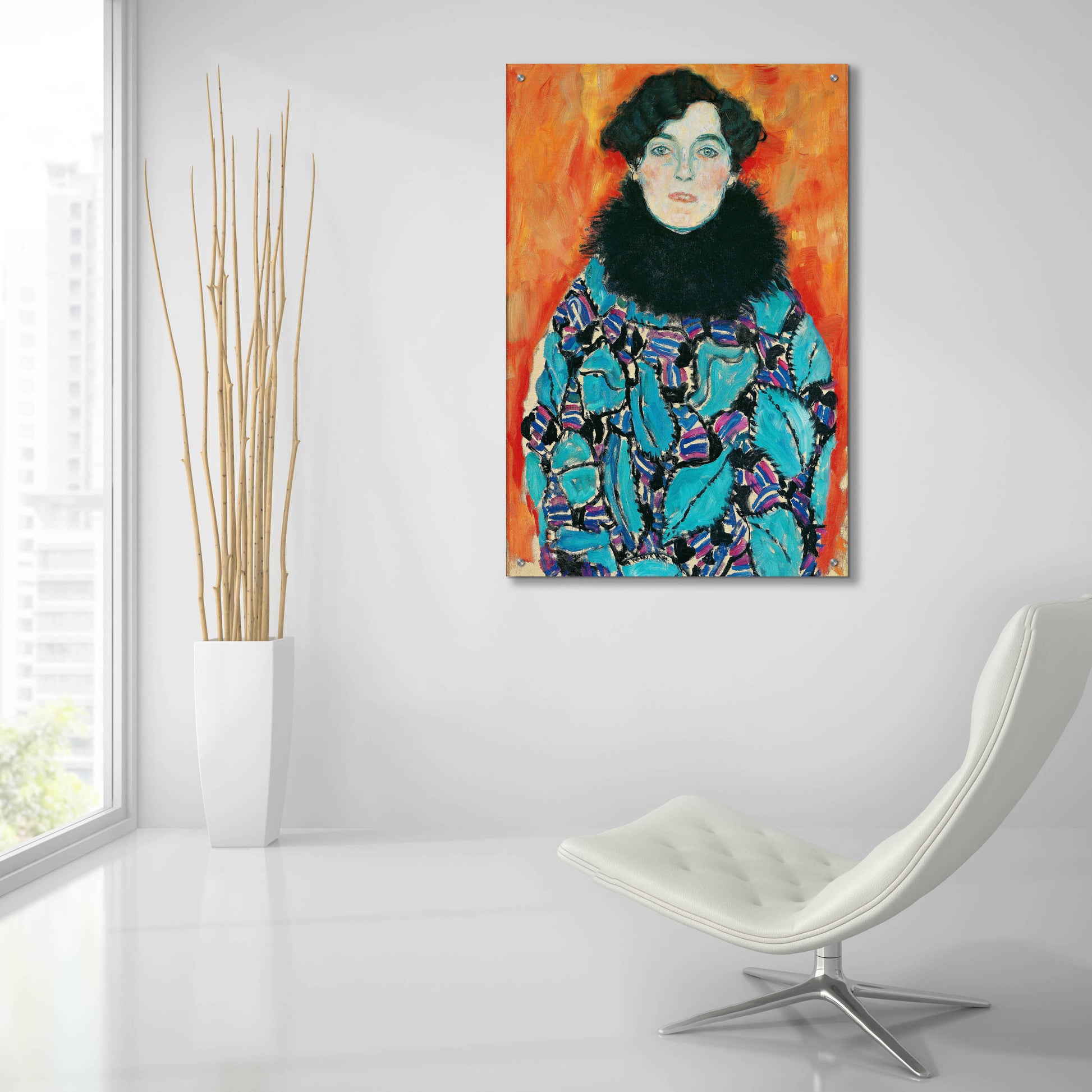 Epic Art 'Johanna Staude' by Gustav Klimt, Acrylic Glass Wall Art,24x36