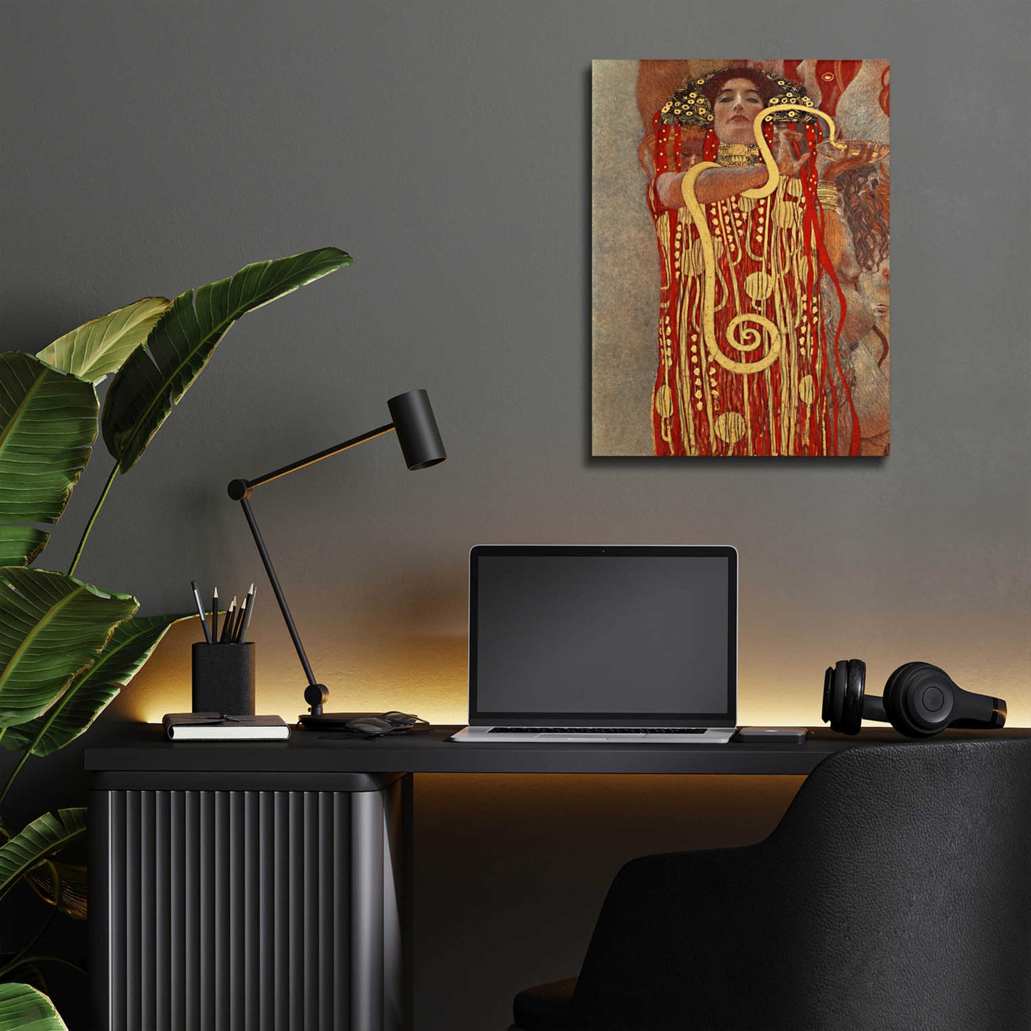 Epic Art 'Hygieia' by Gustav Klimt, Acrylic Glass Wall Art,12x16