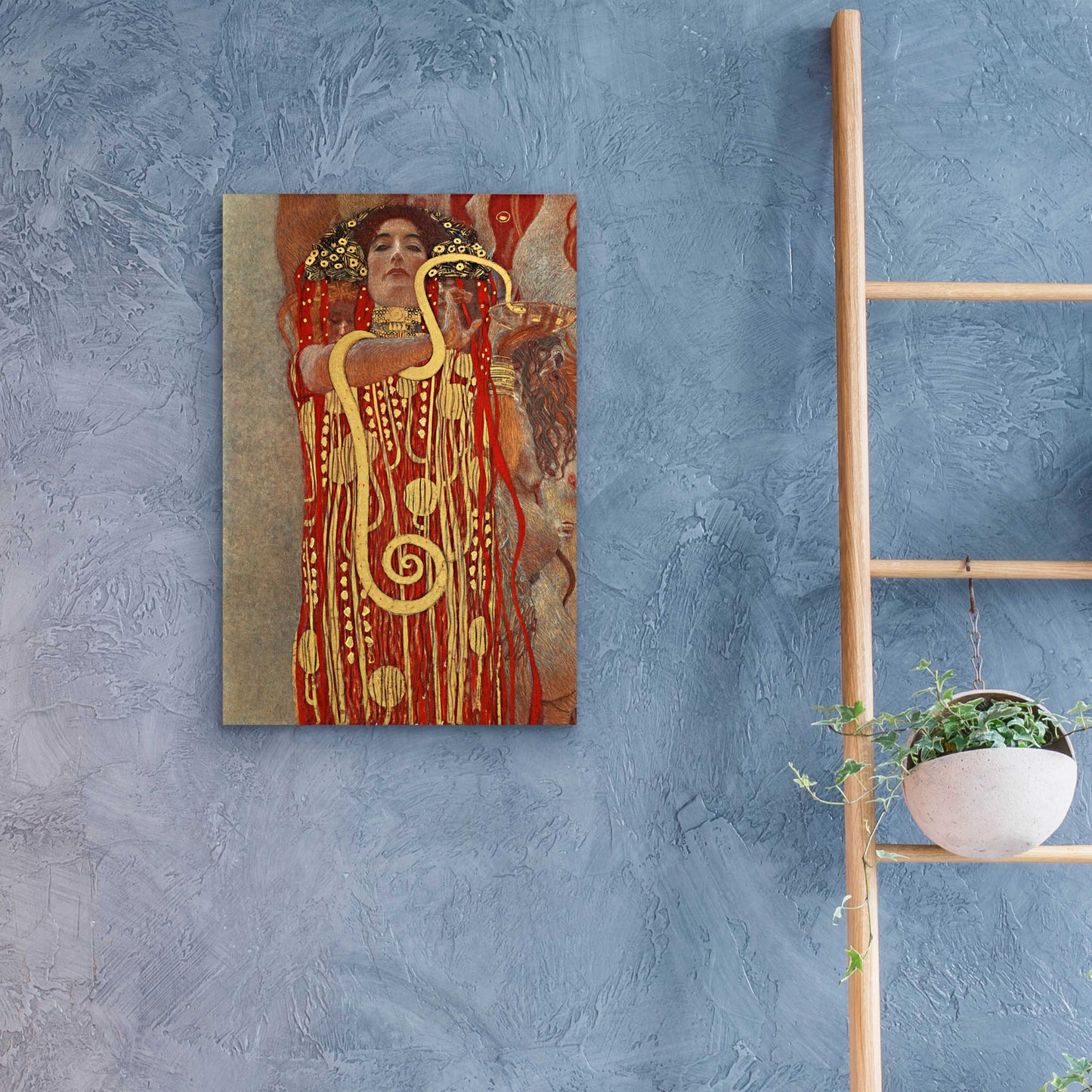 Epic Art 'Hygieia' by Gustav Klimt, Acrylic Glass Wall Art,16x24