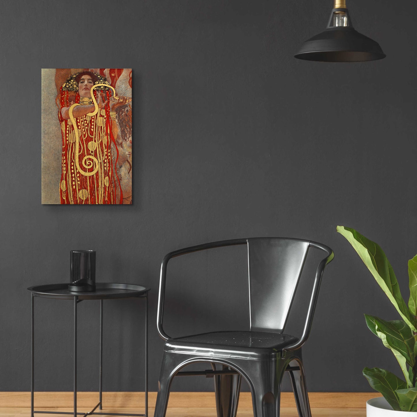 Epic Art 'Hygieia' by Gustav Klimt, Acrylic Glass Wall Art,16x24