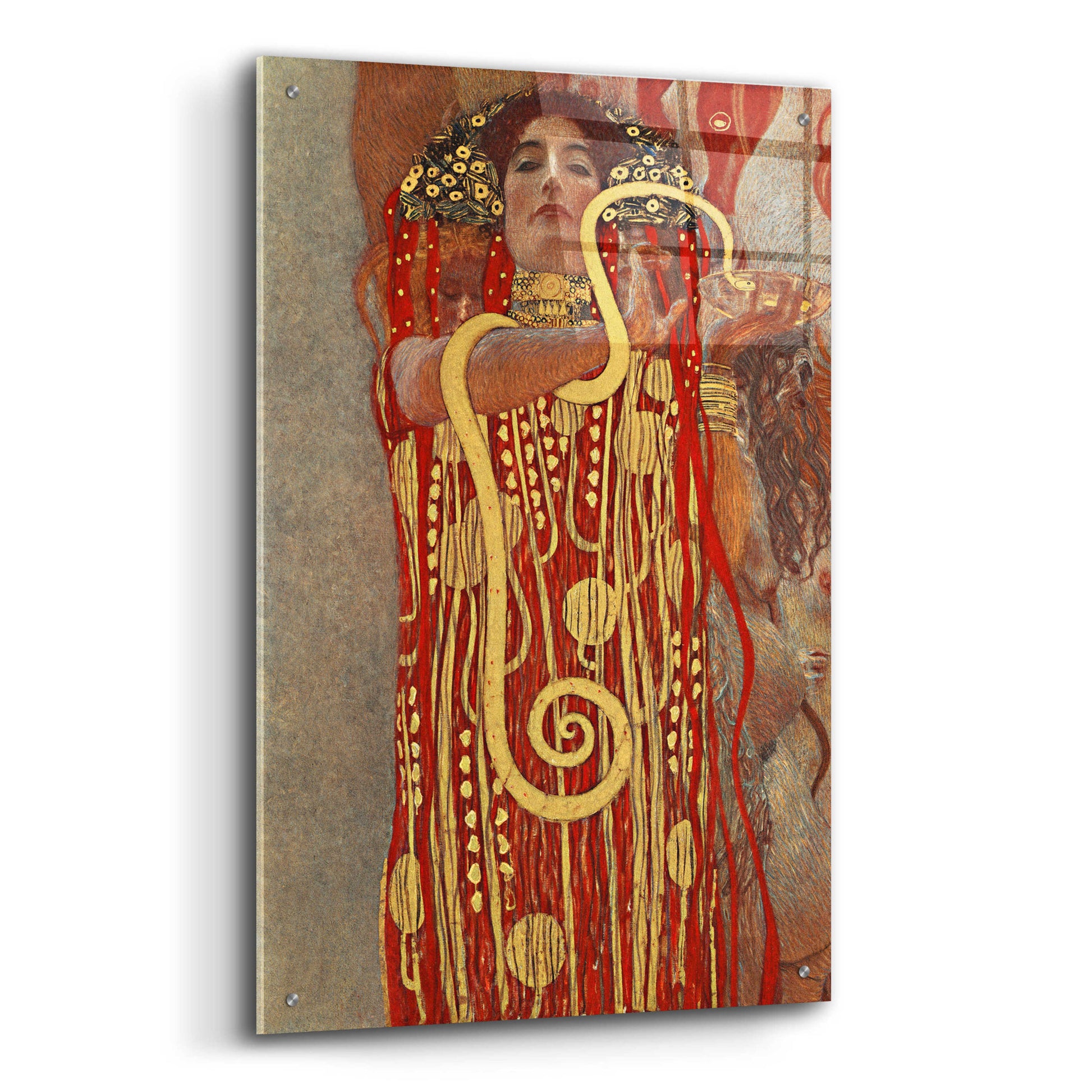Epic Art 'Hygieia' by Gustav Klimt, Acrylic Glass Wall Art,24x36