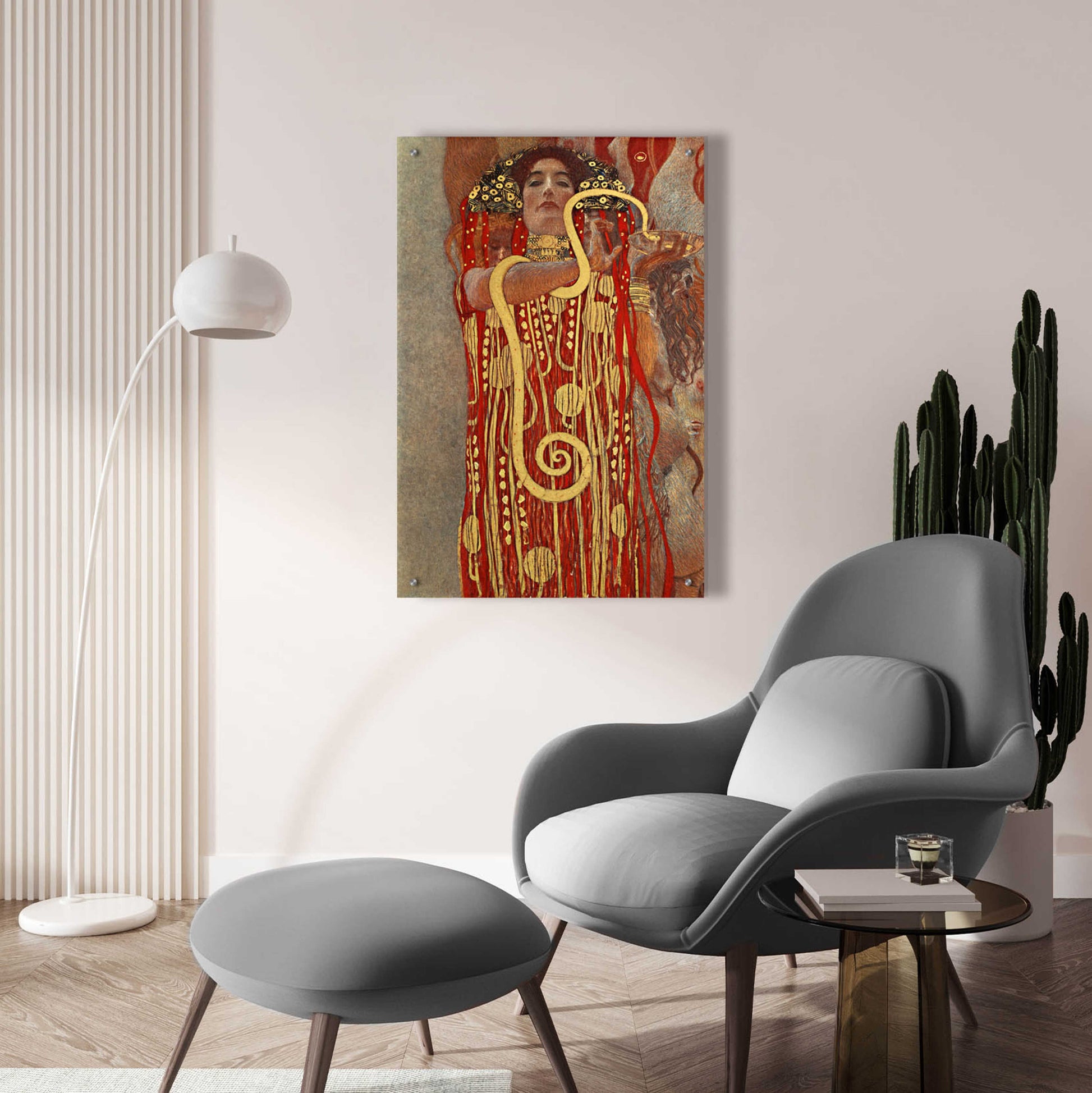 Epic Art 'Hygieia' by Gustav Klimt, Acrylic Glass Wall Art,24x36