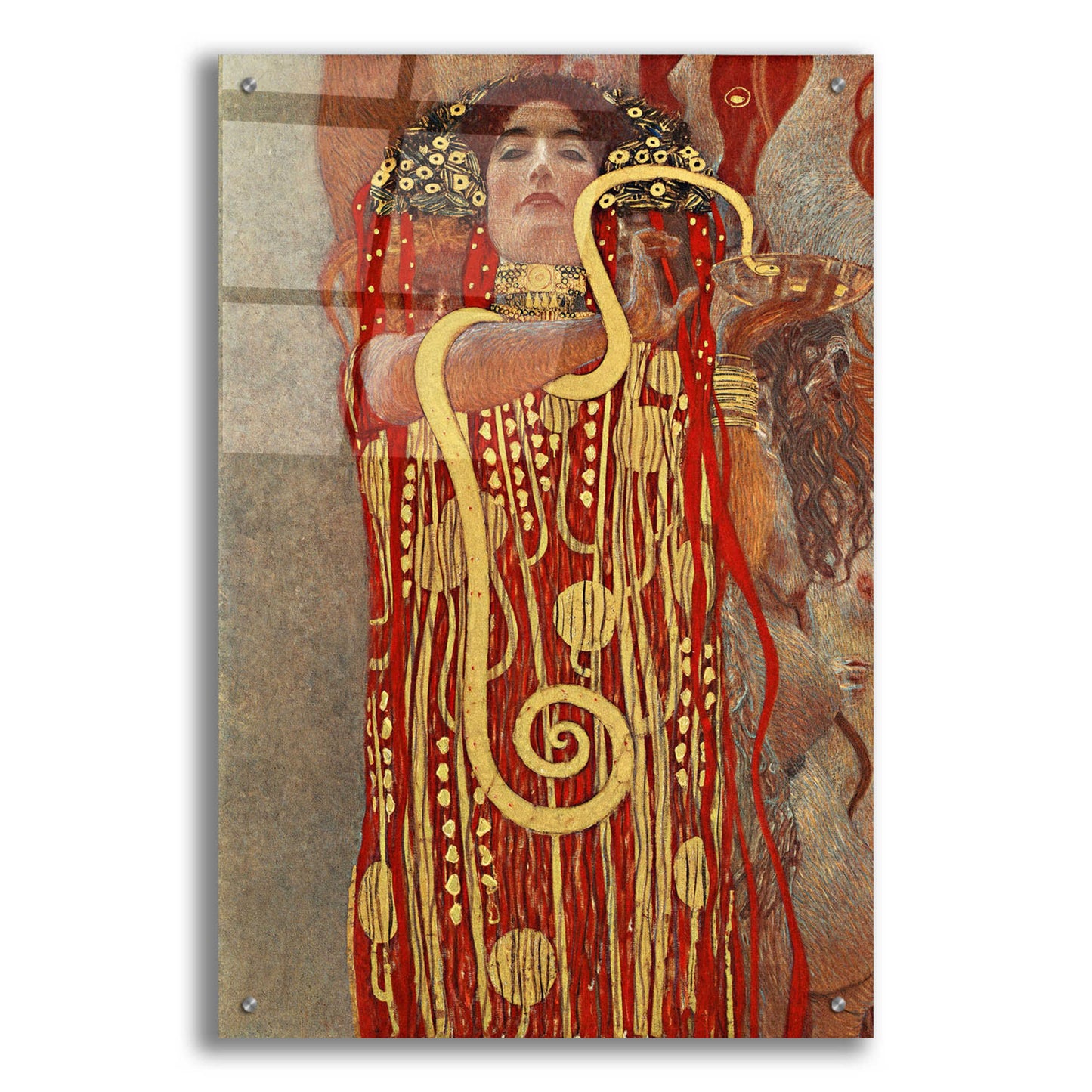 Epic Art 'Hygieia' by Gustav Klimt, Acrylic Glass Wall Art,24x36