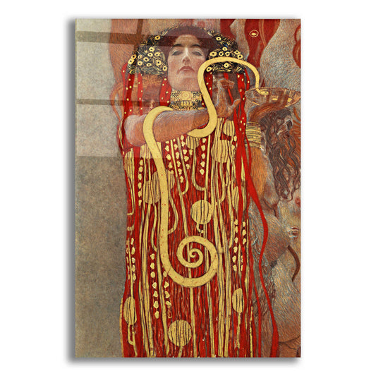 Epic Art 'Hygieia' by Gustav Klimt, Acrylic Glass Wall Art
