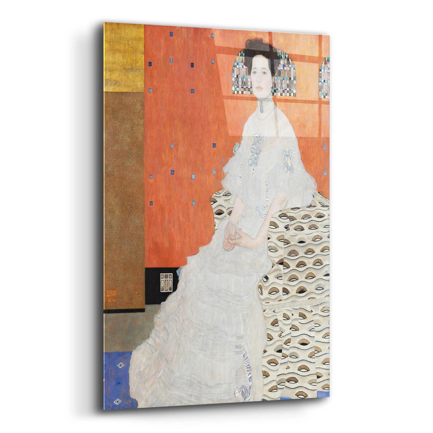 Epic Art 'Fritza Riedler' by Gustav Klimt, Acrylic Glass Wall Art,12x16