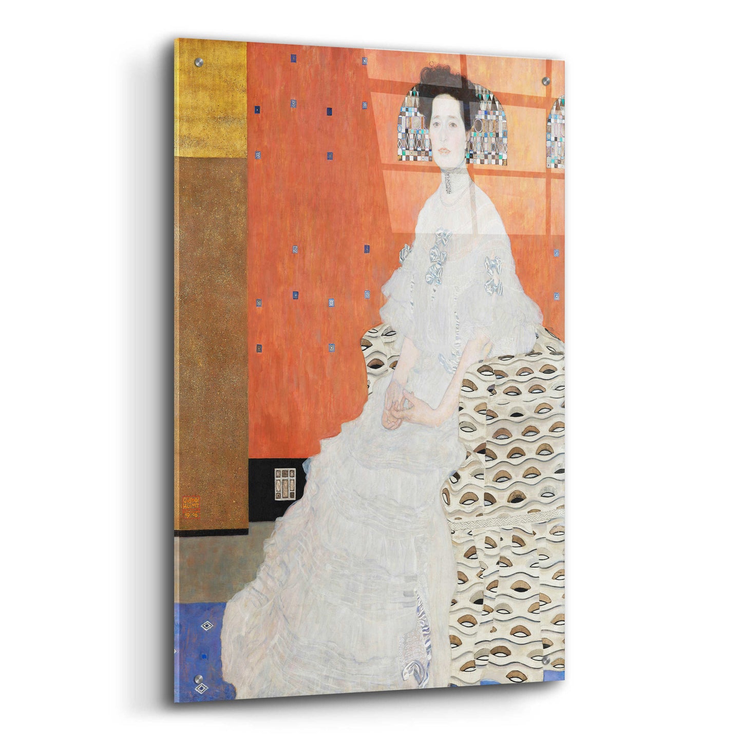 Epic Art 'Fritza Riedler' by Gustav Klimt, Acrylic Glass Wall Art,24x36