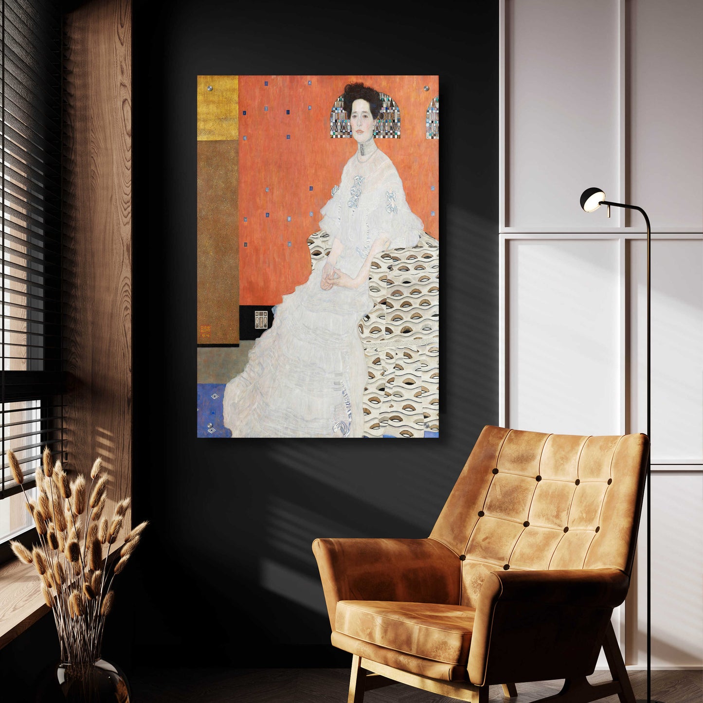 Epic Art 'Fritza Riedler' by Gustav Klimt, Acrylic Glass Wall Art,24x36