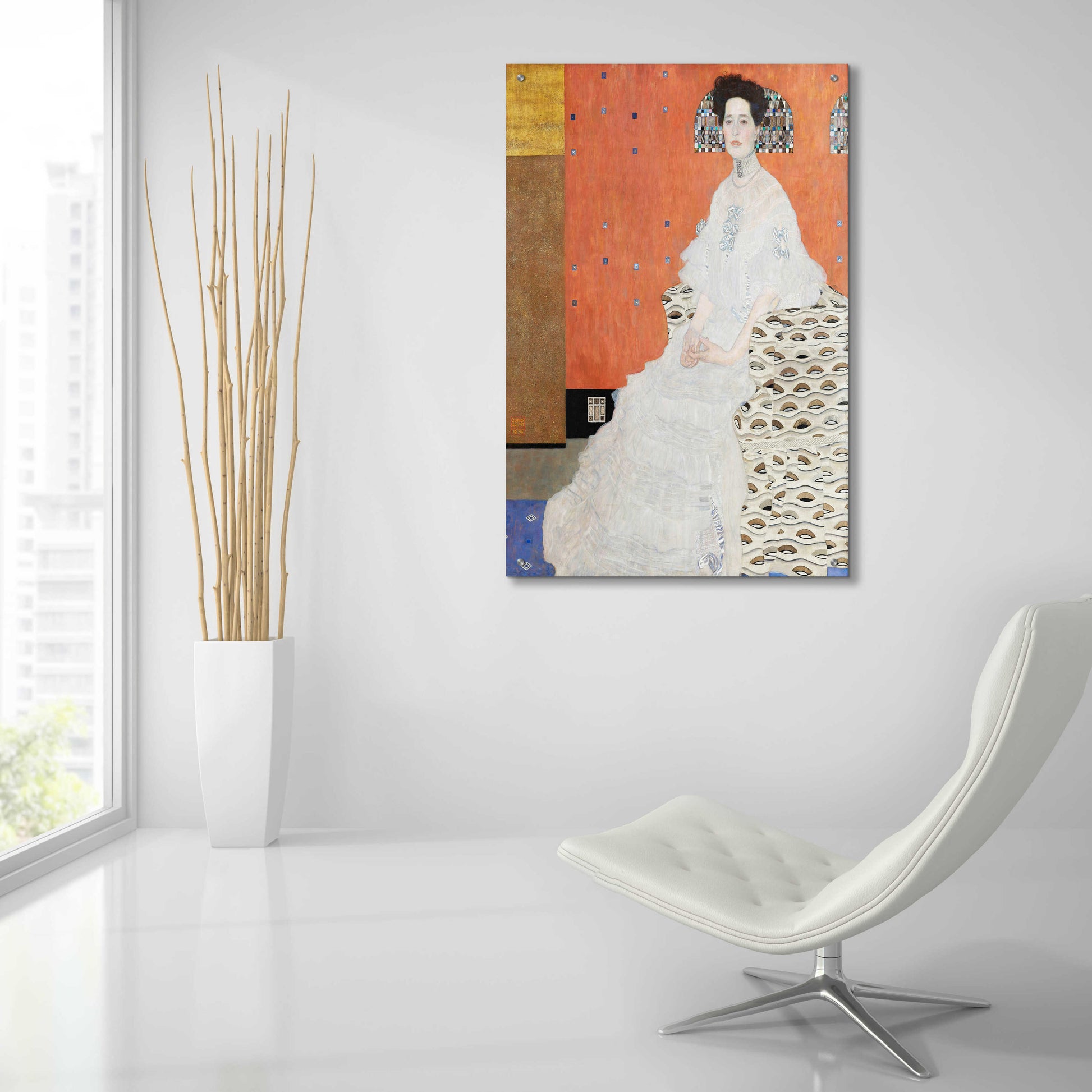 Epic Art 'Fritza Riedler' by Gustav Klimt, Acrylic Glass Wall Art,24x36