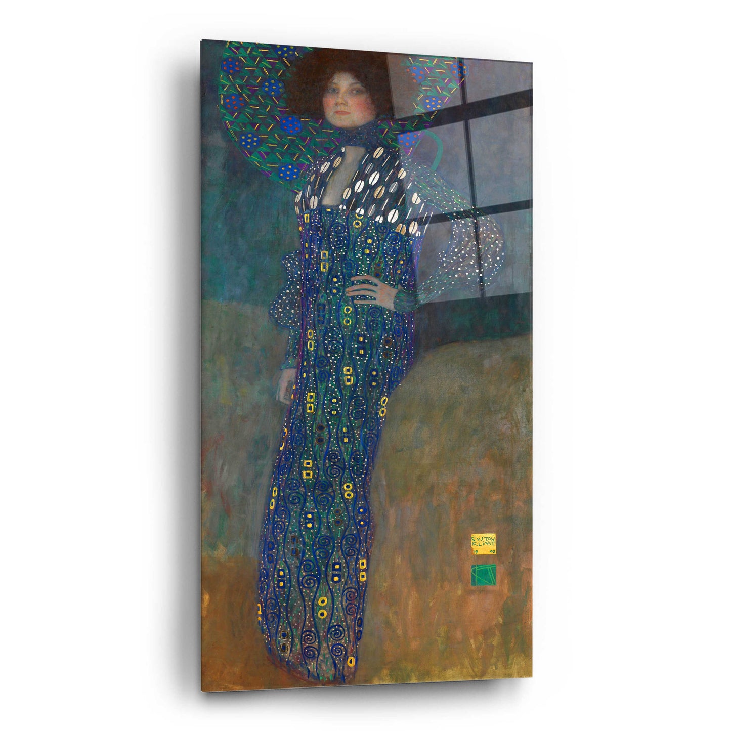 Epic Art 'Bildnis Emilie Floge' by Gustav Klimt, Acrylic Glass Wall Art,12x24