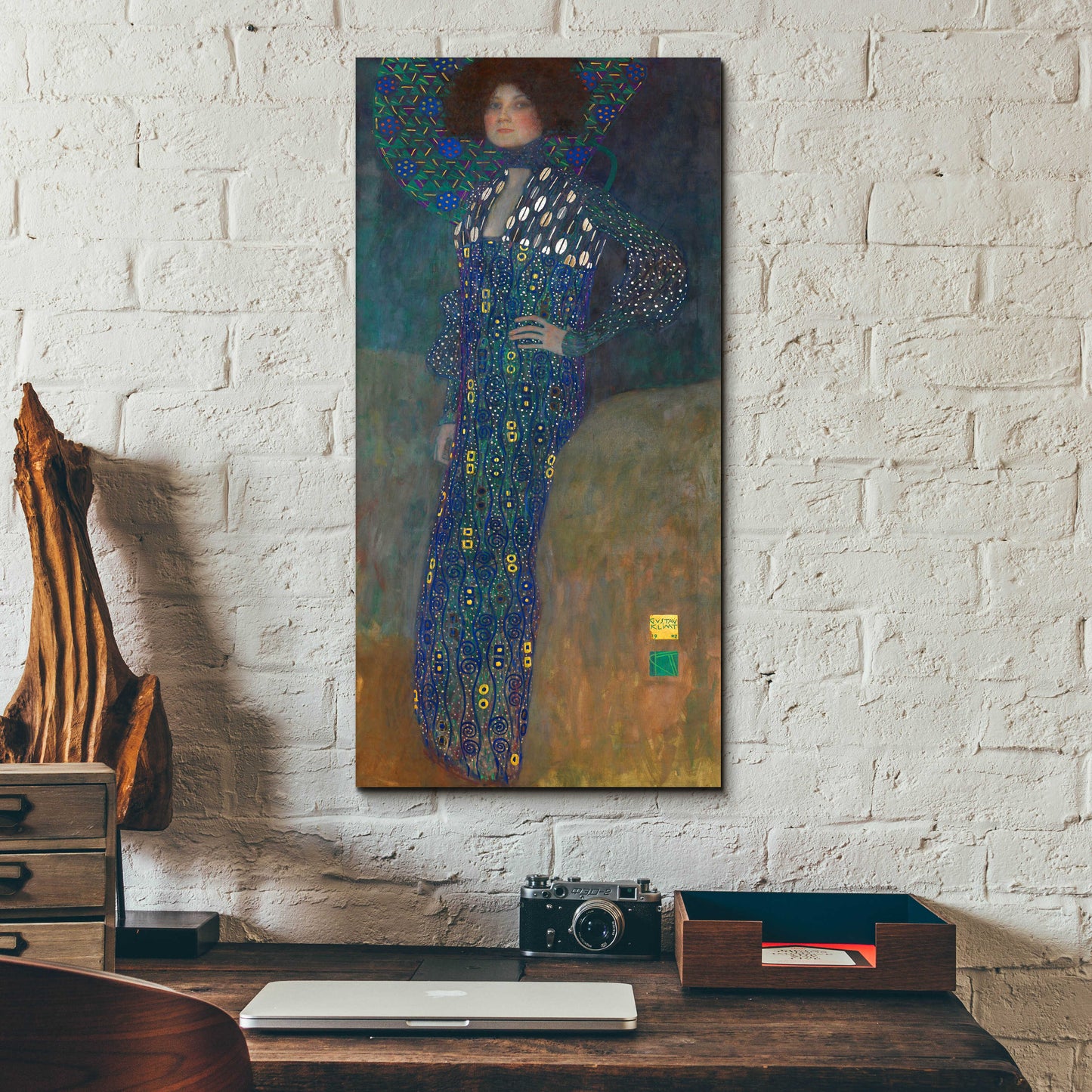 Epic Art 'Bildnis Emilie Floge' by Gustav Klimt, Acrylic Glass Wall Art,12x24