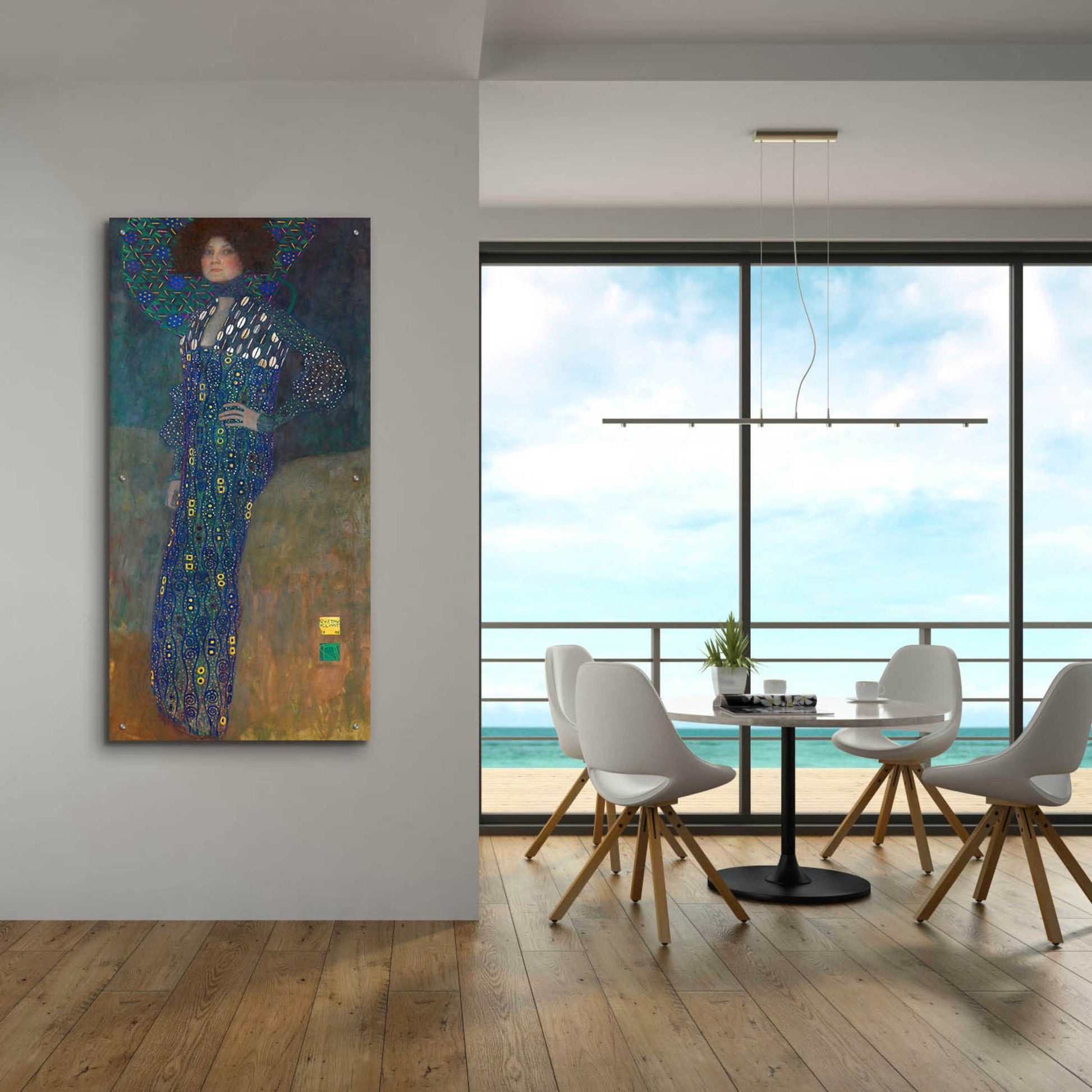 Epic Art 'Bildnis Emilie Floge' by Gustav Klimt, Acrylic Glass Wall Art,24x48