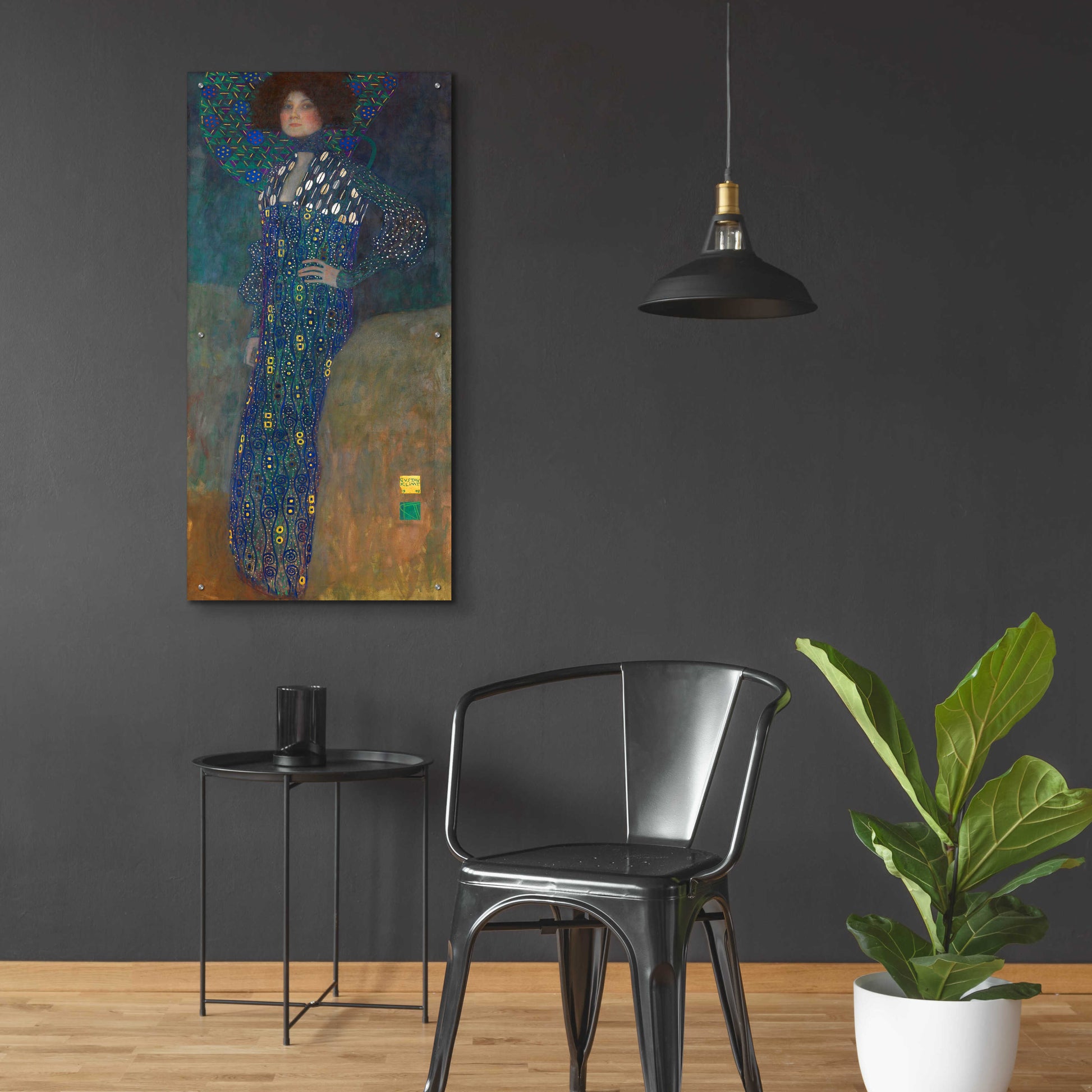 Epic Art 'Bildnis Emilie Floge' by Gustav Klimt, Acrylic Glass Wall Art,24x48