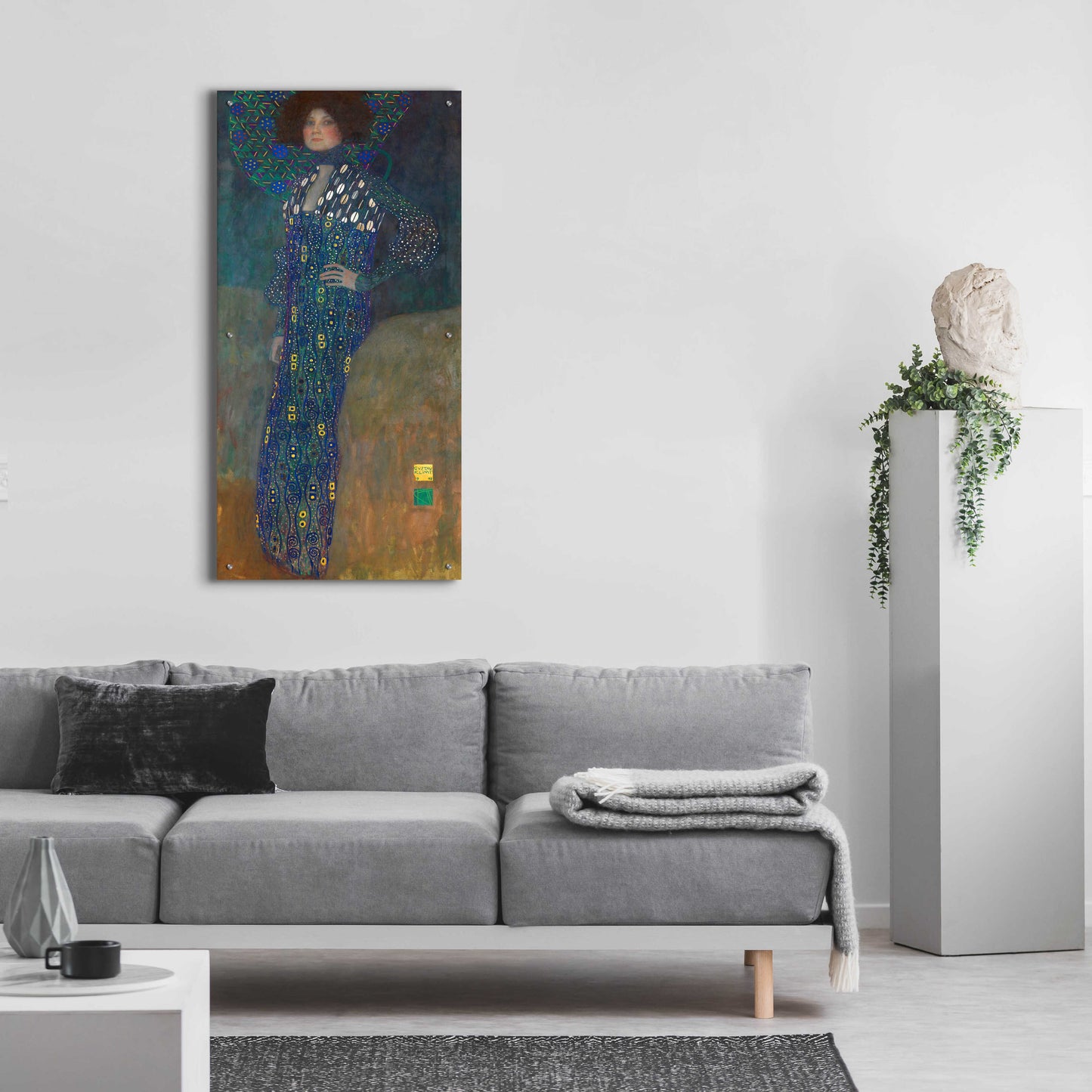 Epic Art 'Bildnis Emilie Floge' by Gustav Klimt, Acrylic Glass Wall Art,24x48