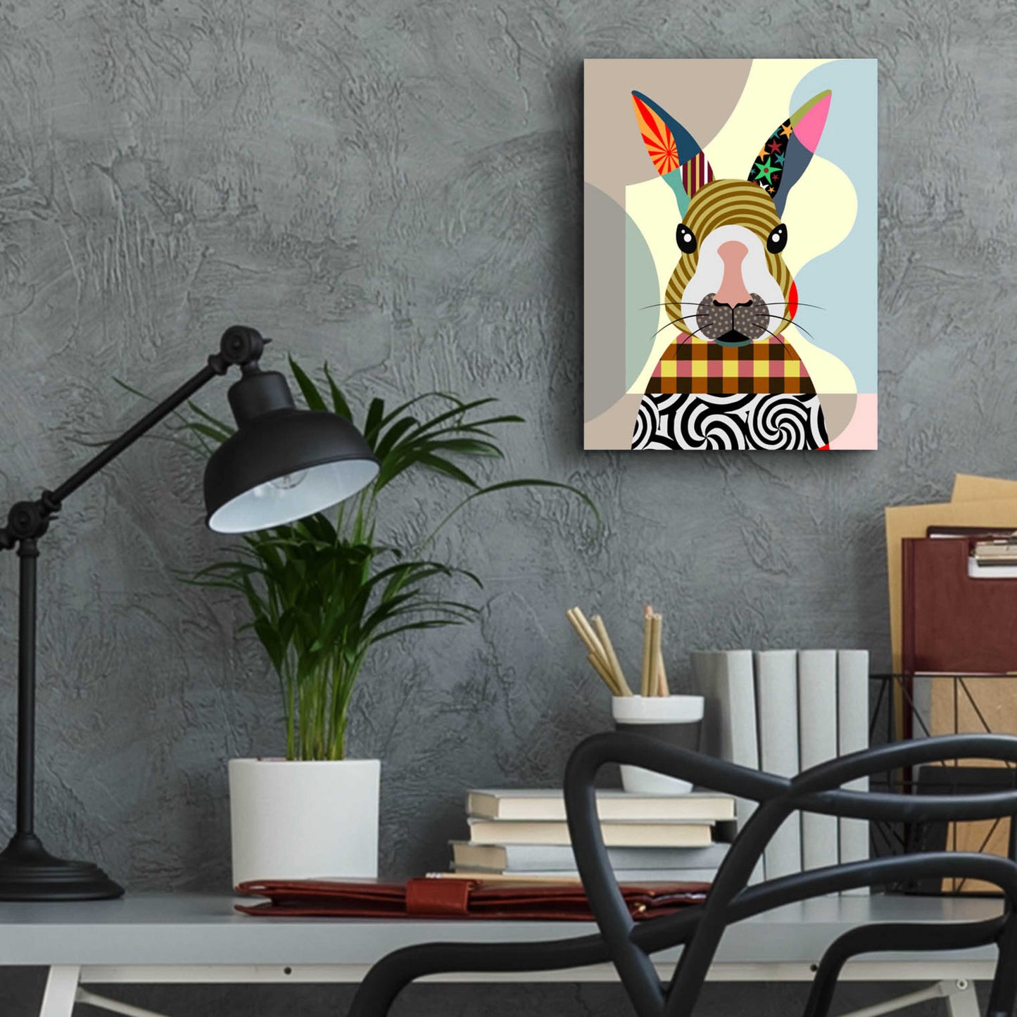 Epic Art 'Sexy Bunny' by Lanre Adefioyue, Acrylic Glass Wall Art,12x16