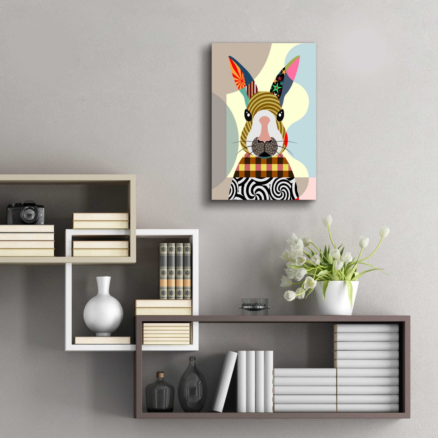 Epic Art 'Sexy Bunny' by Lanre Adefioyue, Acrylic Glass Wall Art,16x24