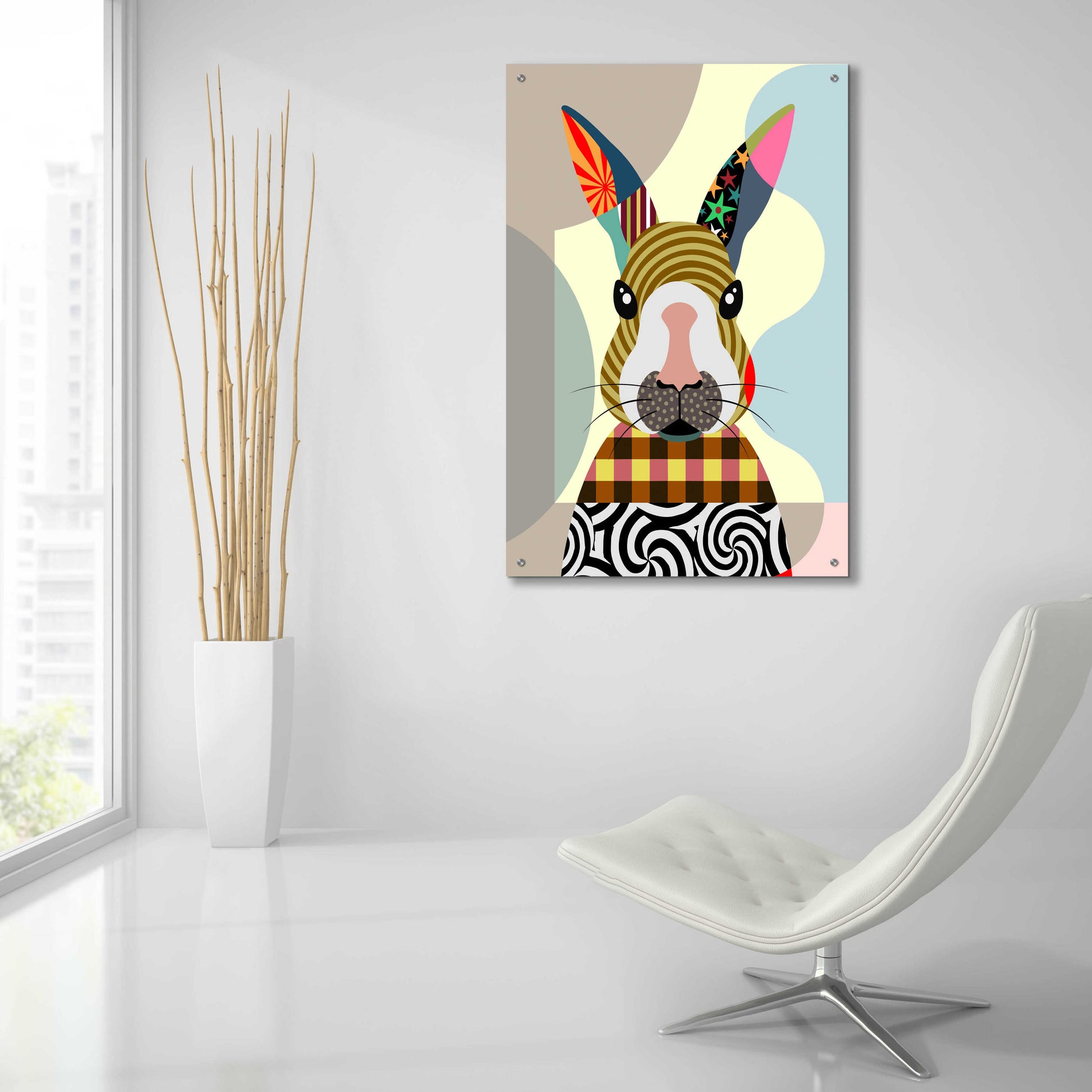 Epic Art 'Sexy Bunny' by Lanre Adefioyue, Acrylic Glass Wall Art,24x36