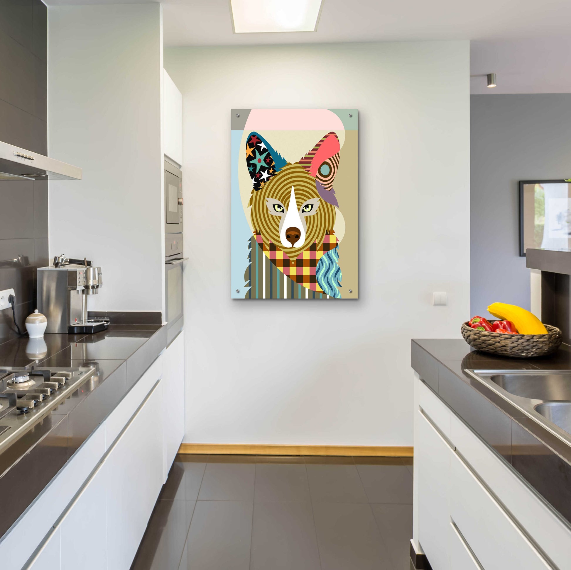 Epic Art 'Sly as a Fox' by Lanre Adefioyue, Acrylic Glass Wall Art,24x36