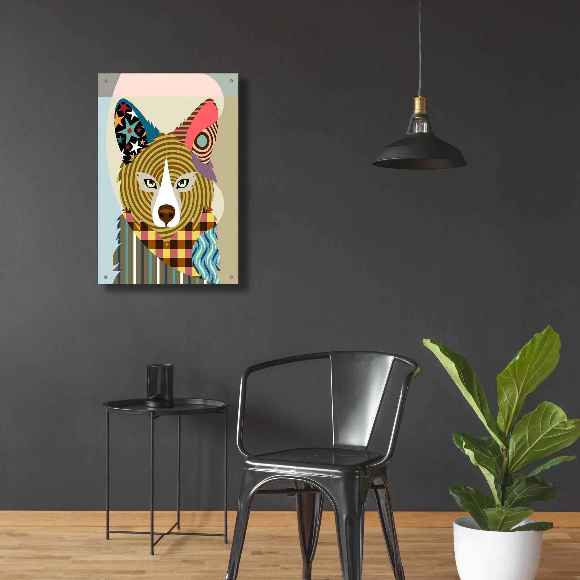 Epic Art 'Sly as a Fox' by Lanre Adefioyue, Acrylic Glass Wall Art,24x36