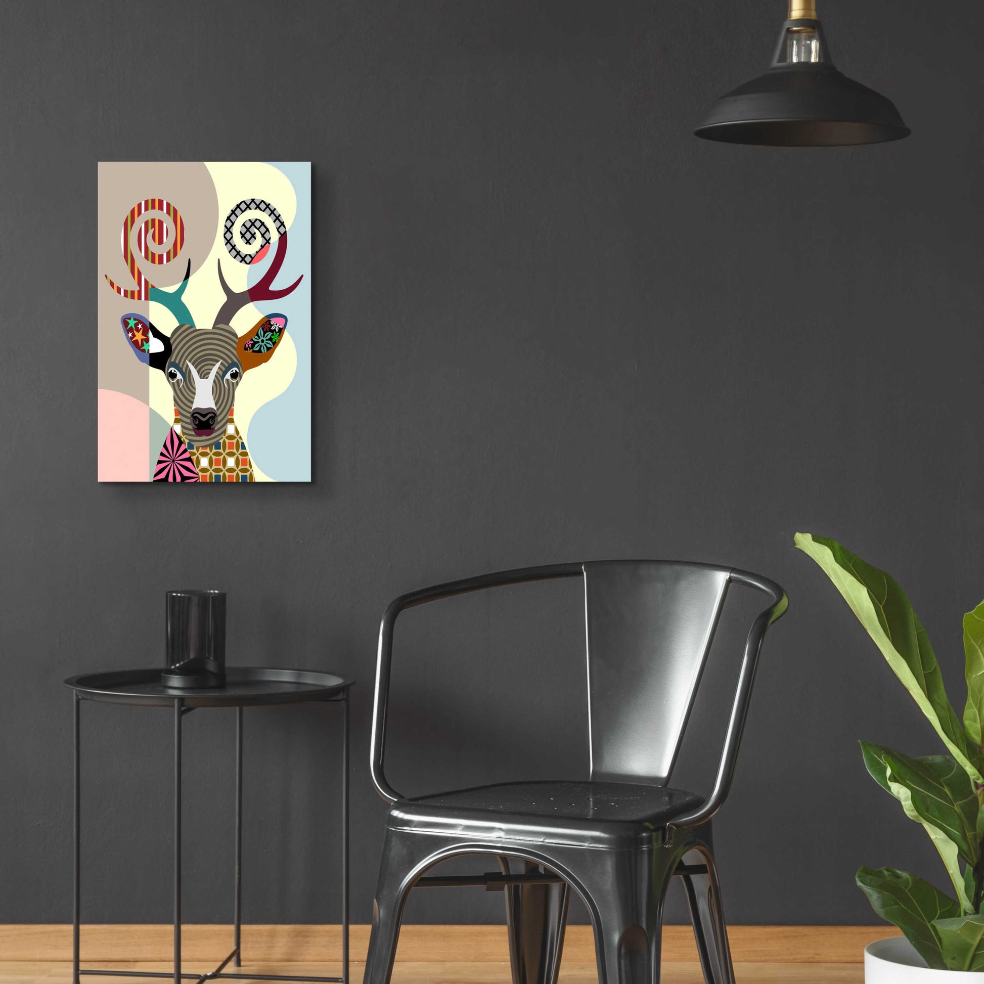 Epic Art 'Spectrum Deer' by Lanre Adefioyue, Acrylic Glass Wall Art,16x24