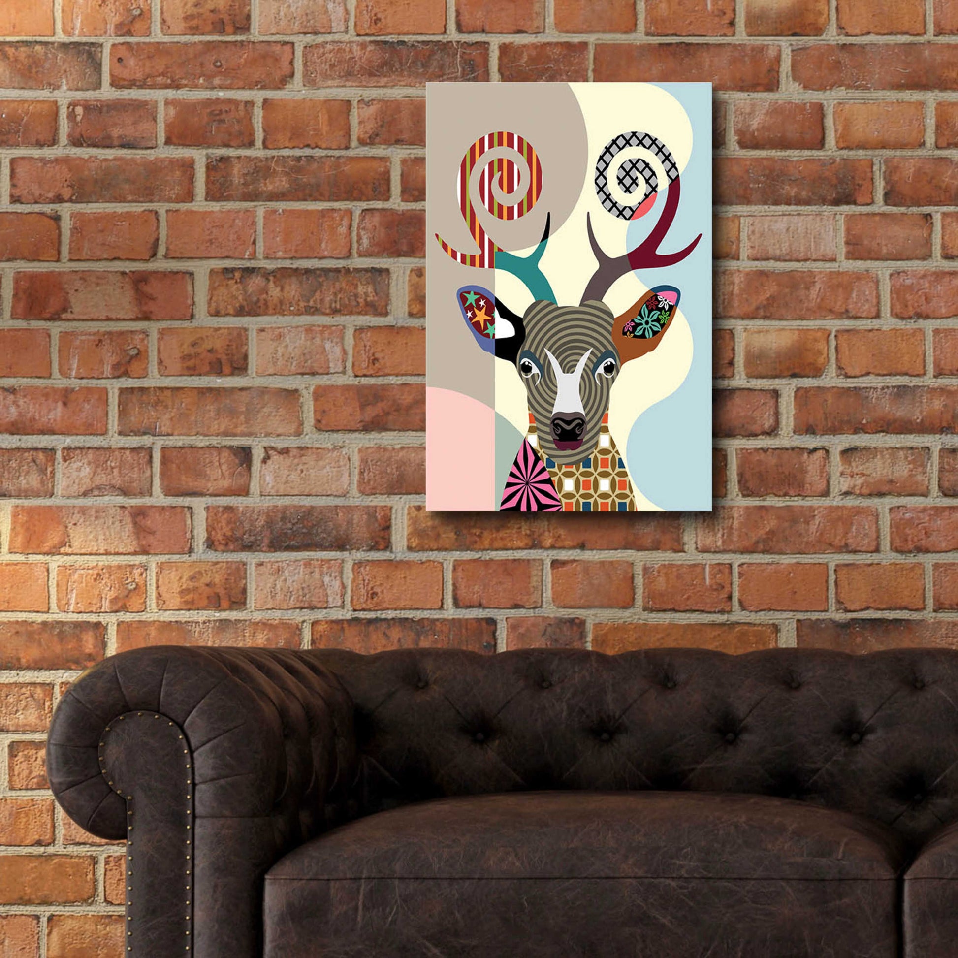 Epic Art 'Spectrum Deer' by Lanre Adefioyue, Acrylic Glass Wall Art,16x24