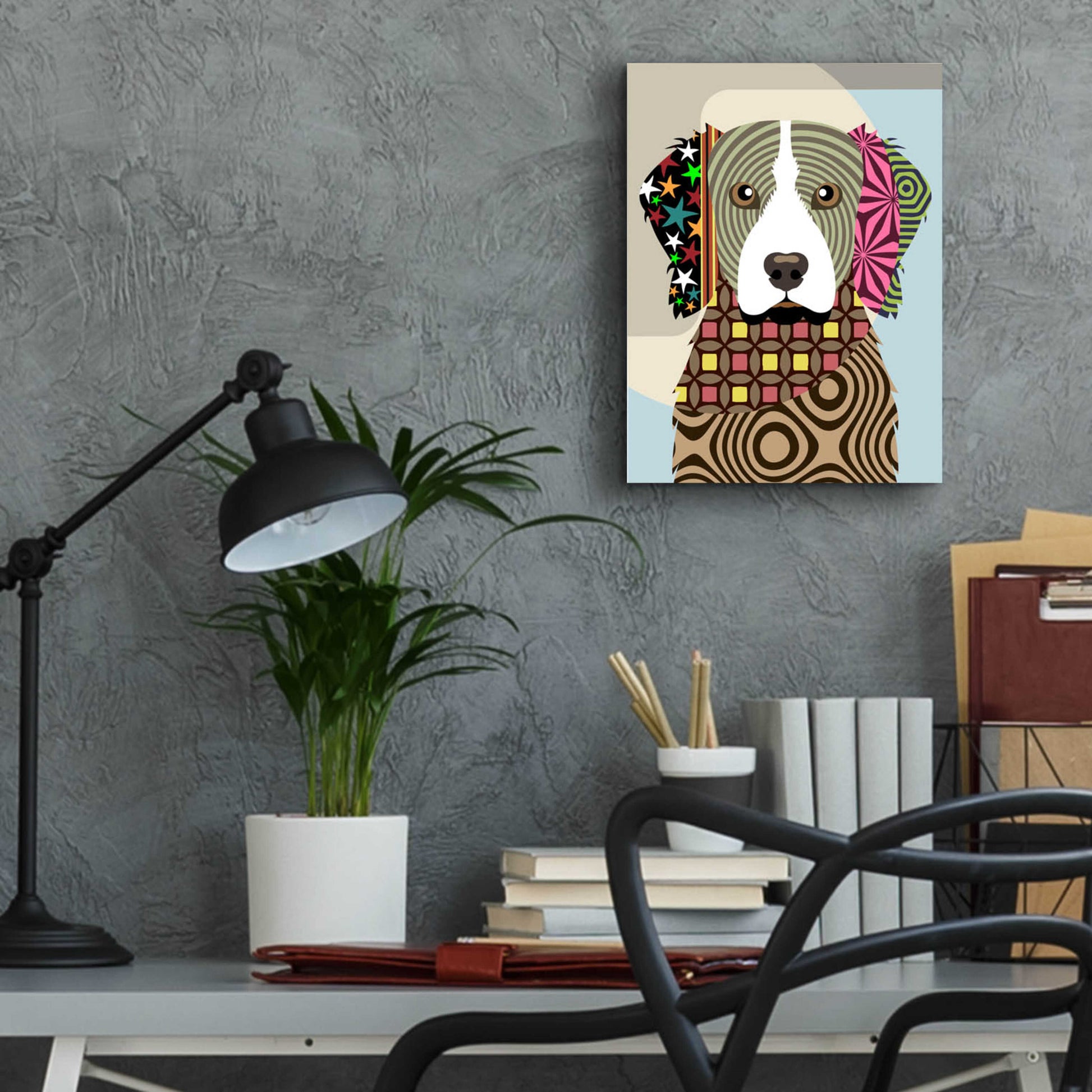 Epic Art 'Brittany Spaniel' by Lanre Adefioyue, Acrylic Glass Wall Art,12x16