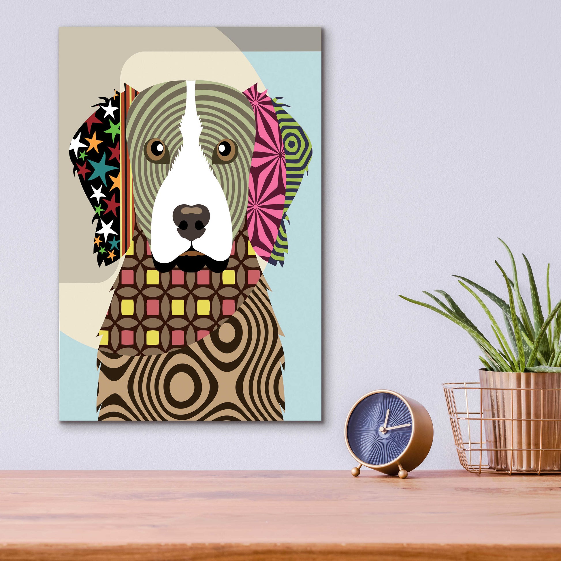 Epic Art 'Brittany Spaniel' by Lanre Adefioyue, Acrylic Glass Wall Art,12x16