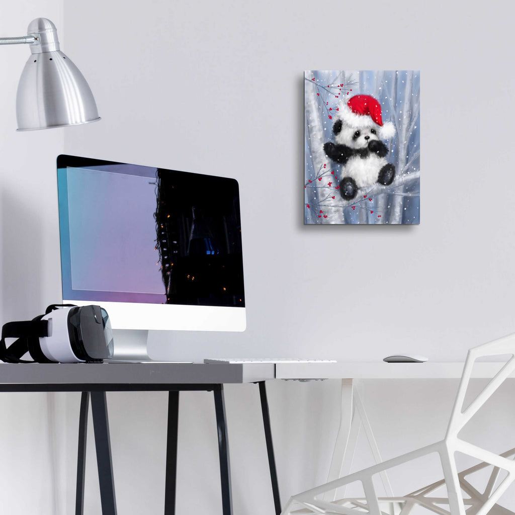 Epic Art 'Christmas Panda' by Makiko, Acrylic Glass Wall Art,12x16