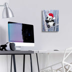 Epic Art 'Christmas Panda' by Makiko, Acrylic Glass Wall Art,12x16