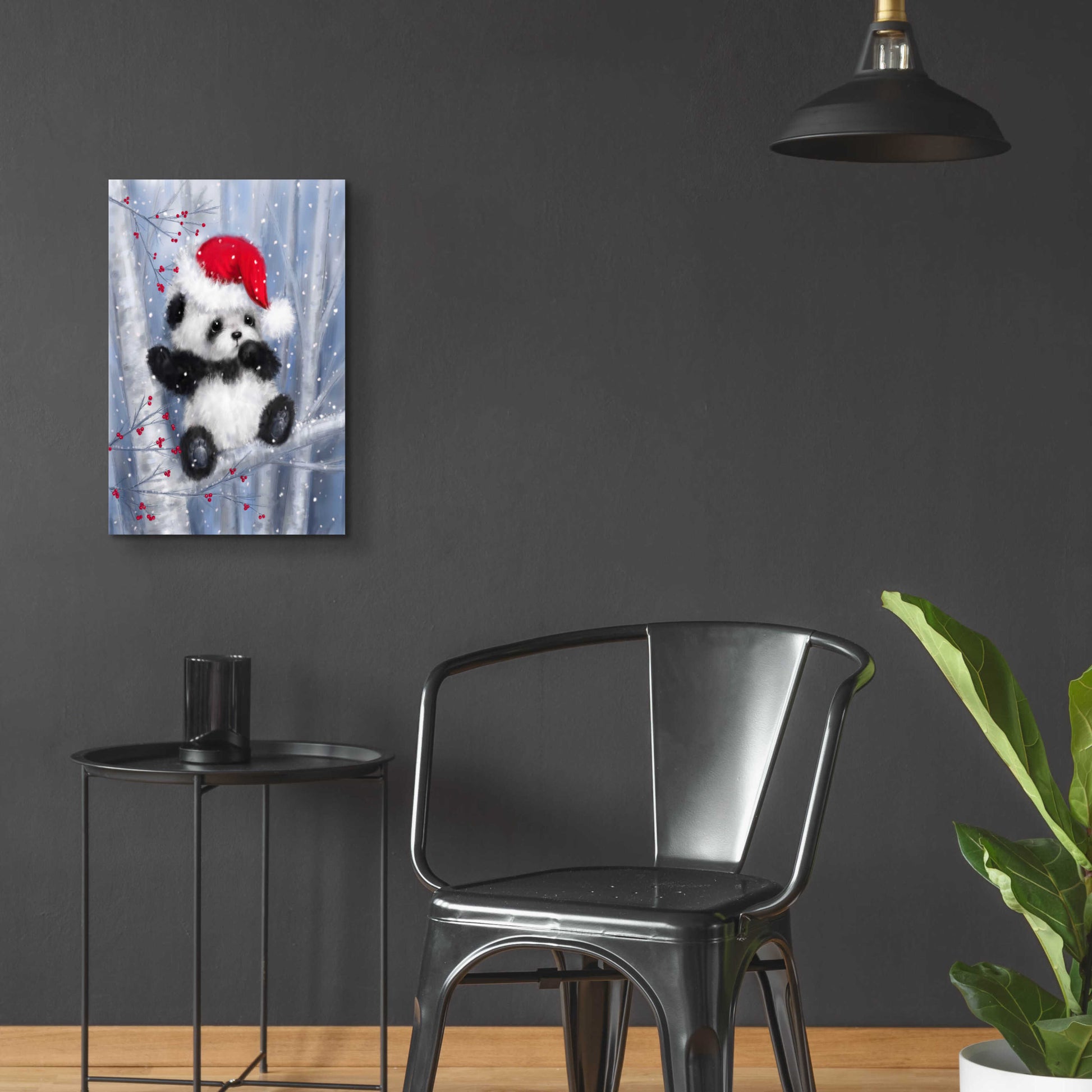 Epic Art 'Christmas Panda' by Makiko, Acrylic Glass Wall Art,16x24