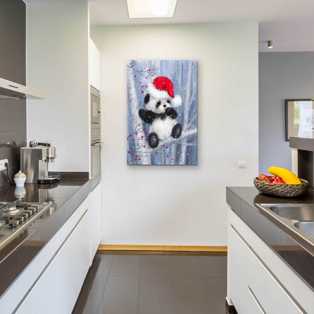 Epic Art 'Christmas Panda' by Makiko, Acrylic Glass Wall Art,24x36