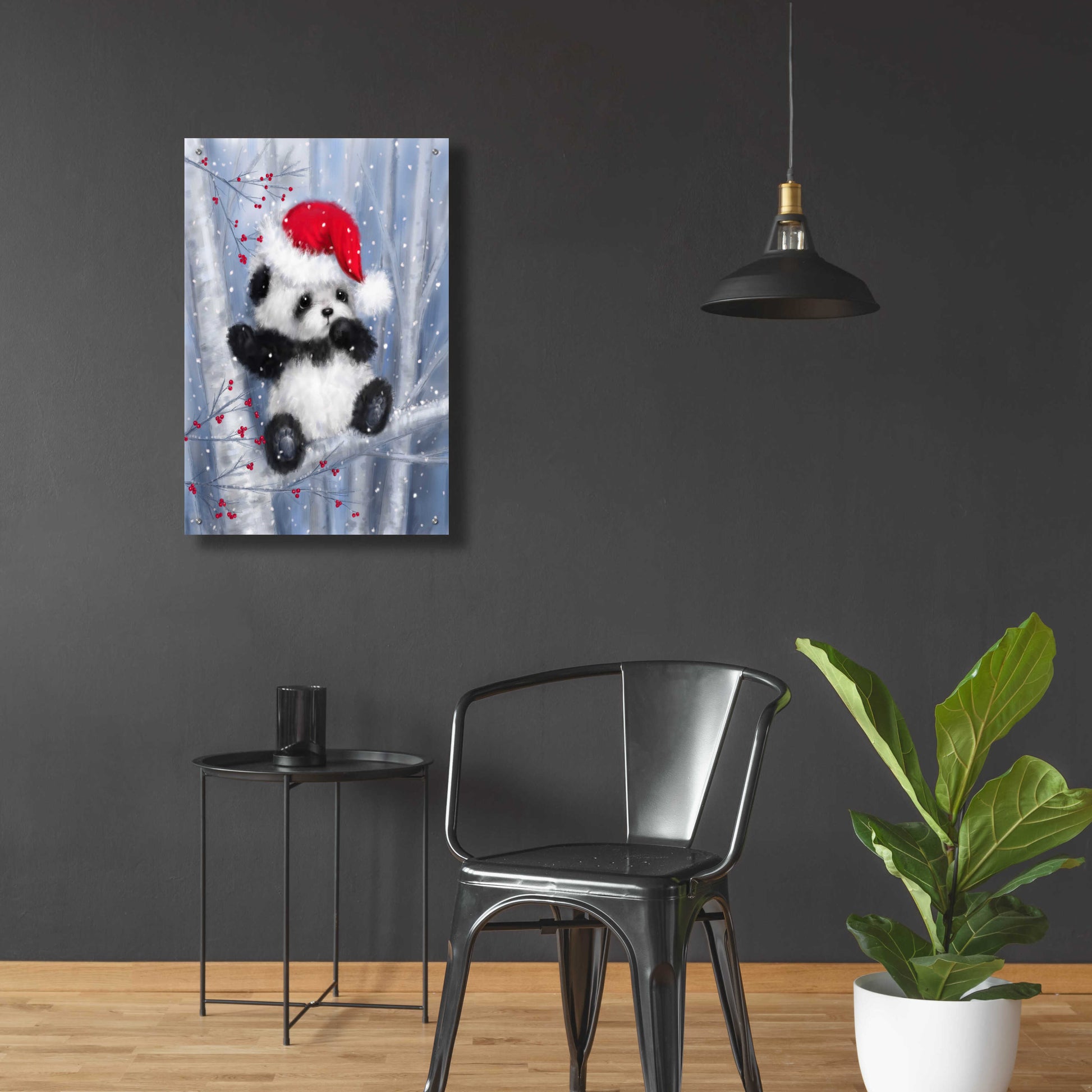 Epic Art 'Christmas Panda' by Makiko, Acrylic Glass Wall Art,24x36