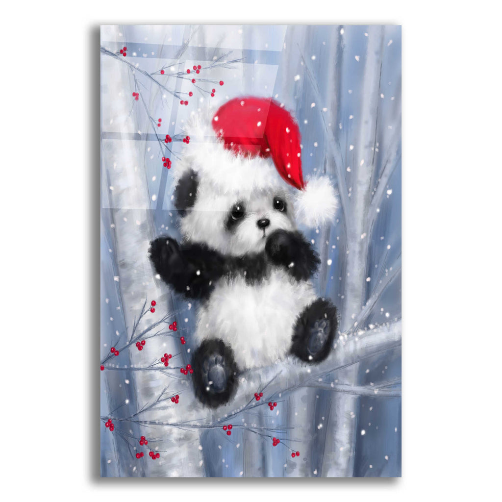 Epic Art 'Christmas Panda' by Makiko, Acrylic Glass Wall Art