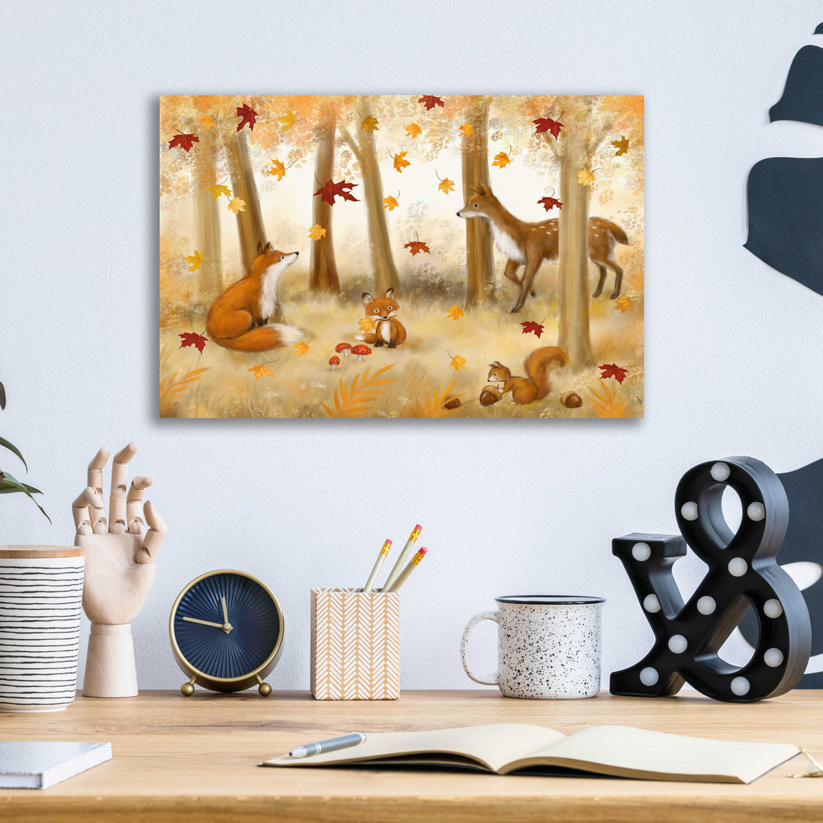 Epic Art 'Autumn Scene' by Makiko, Acrylic Glass Wall Art,16x12