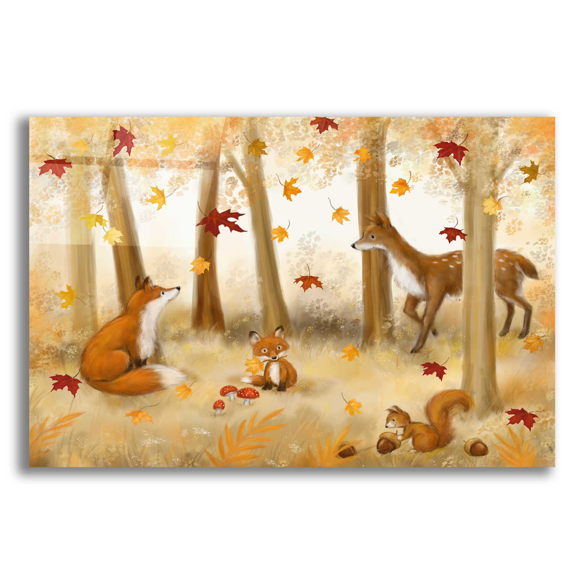 Epic Art 'Autumn Scene' by Makiko, Acrylic Glass Wall Art,24x16