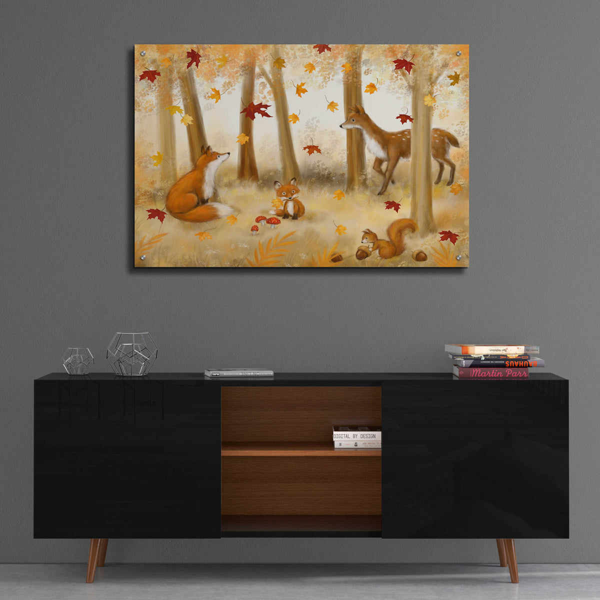 Epic Art 'Autumn Scene' by Makiko, Acrylic Glass Wall Art,36x24