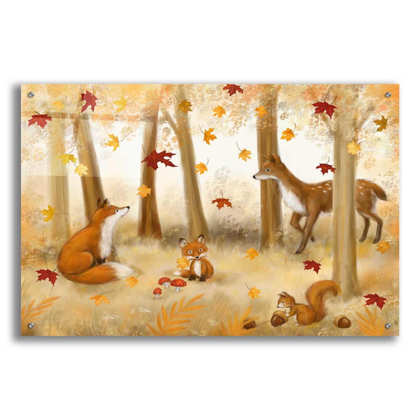 Epic Art 'Autumn Scene' by Makiko, Acrylic Glass Wall Art,36x24