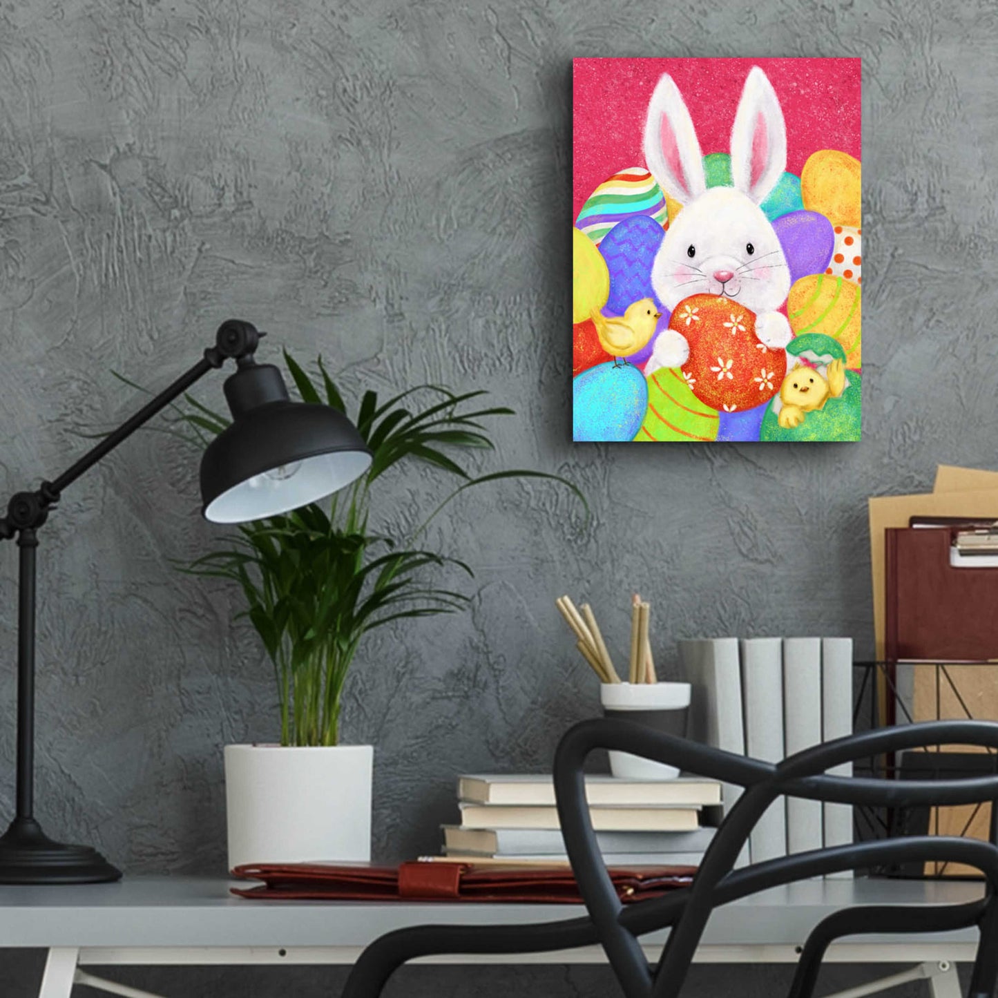 Epic Art 'Easter Rabbit' by Makiko, Acrylic Glass Wall Art,12x16