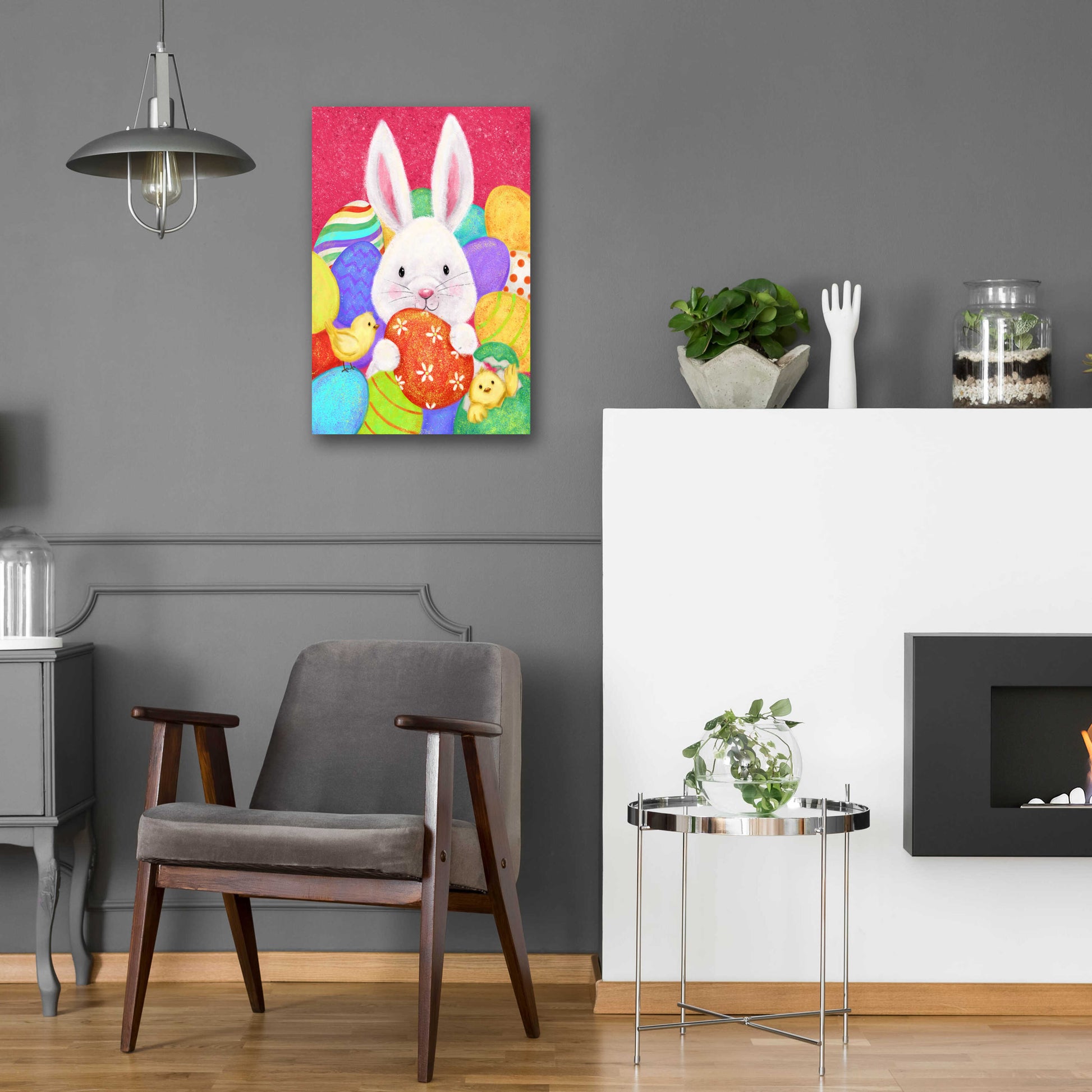 Epic Art 'Easter Rabbit' by Makiko, Acrylic Glass Wall Art,16x24