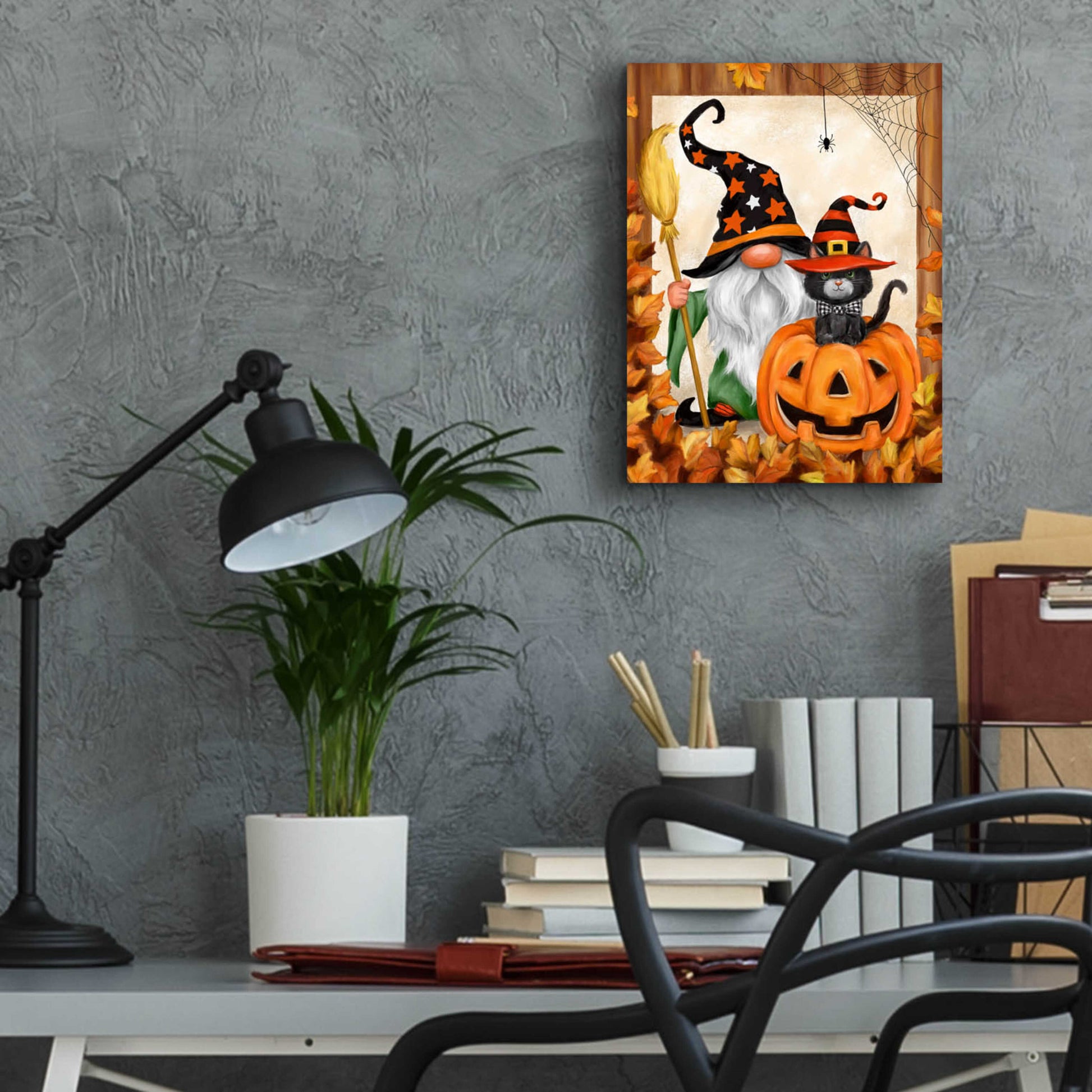 Epic Art 'Halloween Gnome' by Makiko, Acrylic Glass Wall Art,12x16