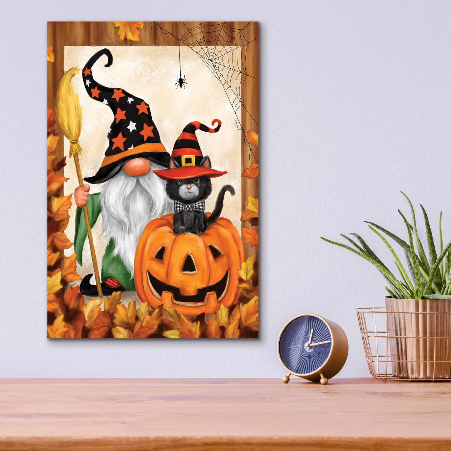 Epic Art 'Halloween Gnome' by Makiko, Acrylic Glass Wall Art,12x16