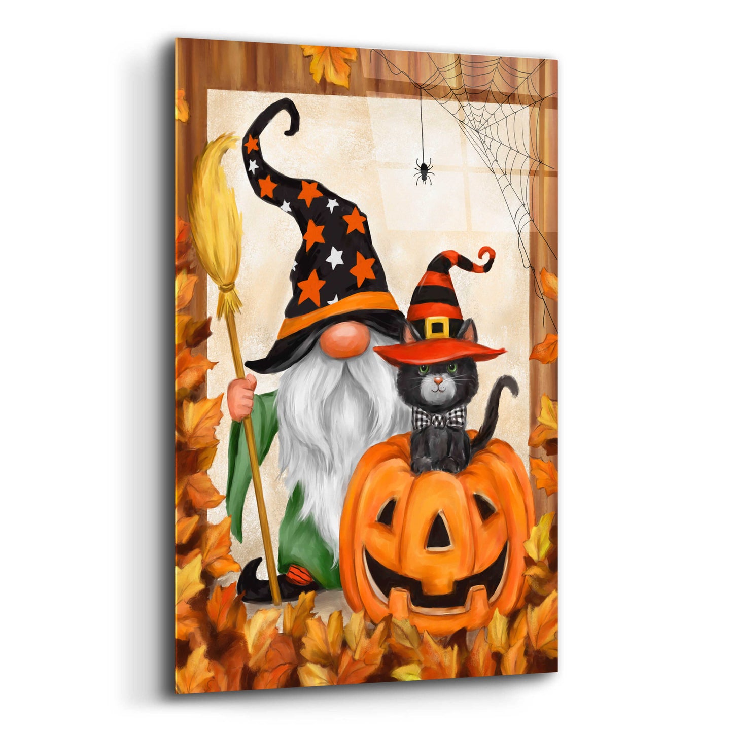 Epic Art 'Halloween Gnome' by Makiko, Acrylic Glass Wall Art,16x24