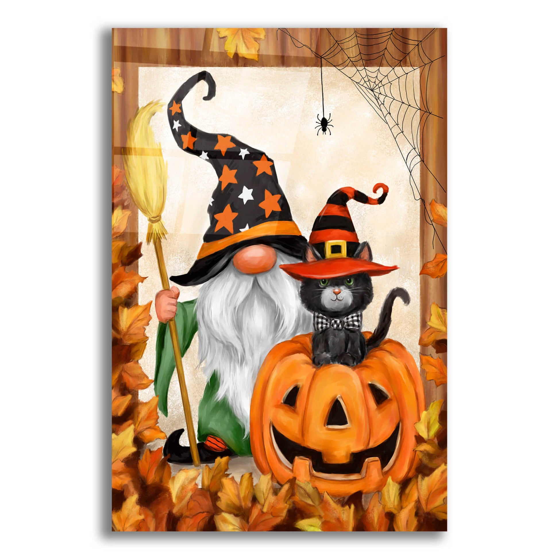 Epic Art 'Halloween Gnome' by Makiko, Acrylic Glass Wall Art,16x24