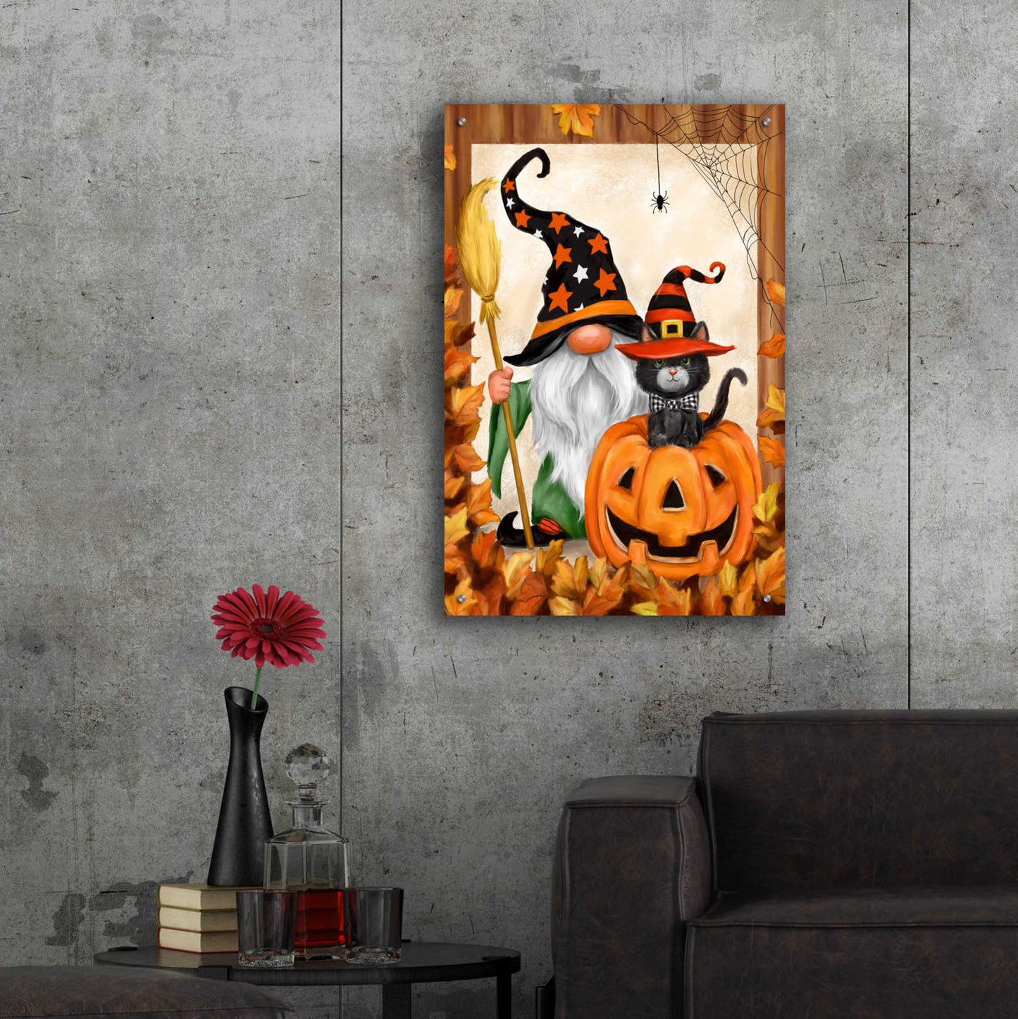 Epic Art 'Halloween Gnome' by Makiko, Acrylic Glass Wall Art,24x36