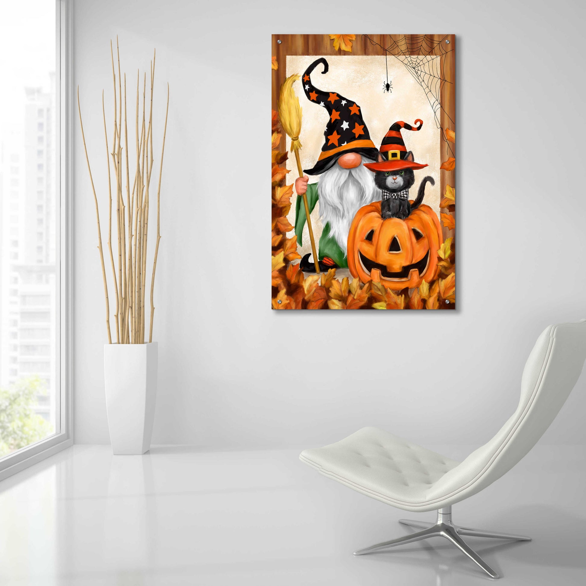 Epic Art 'Halloween Gnome' by Makiko, Acrylic Glass Wall Art,24x36