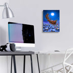 Epic Art 'Santa’s Night Ride' by Ali Corti, Acrylic Glass Wall Art,12x16