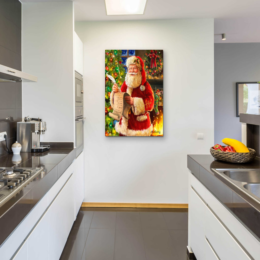 Epic Art 'Checking his List' by Ali Corti, Acrylic Glass Wall Art,24x36