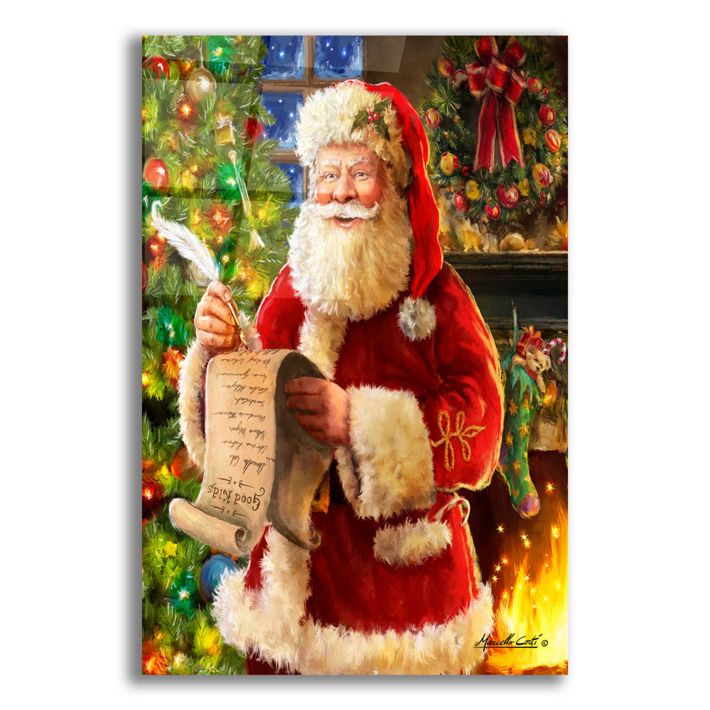 Epic Art 'Checking his List' by Ali Corti, Acrylic Glass Wall Art